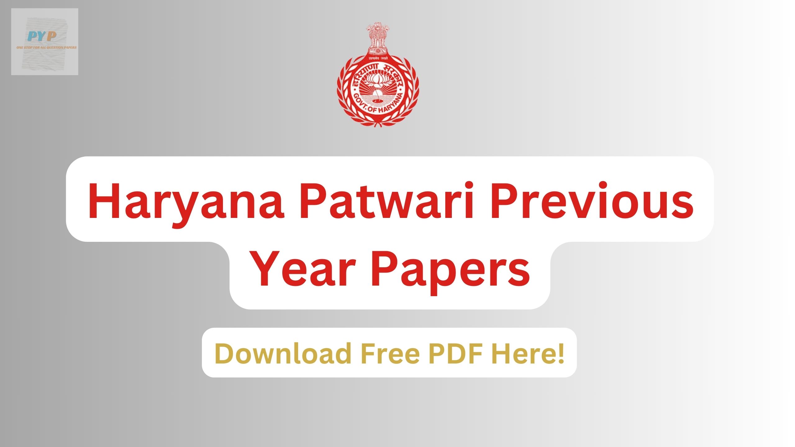 Haryana Patwari Previous Year Papers