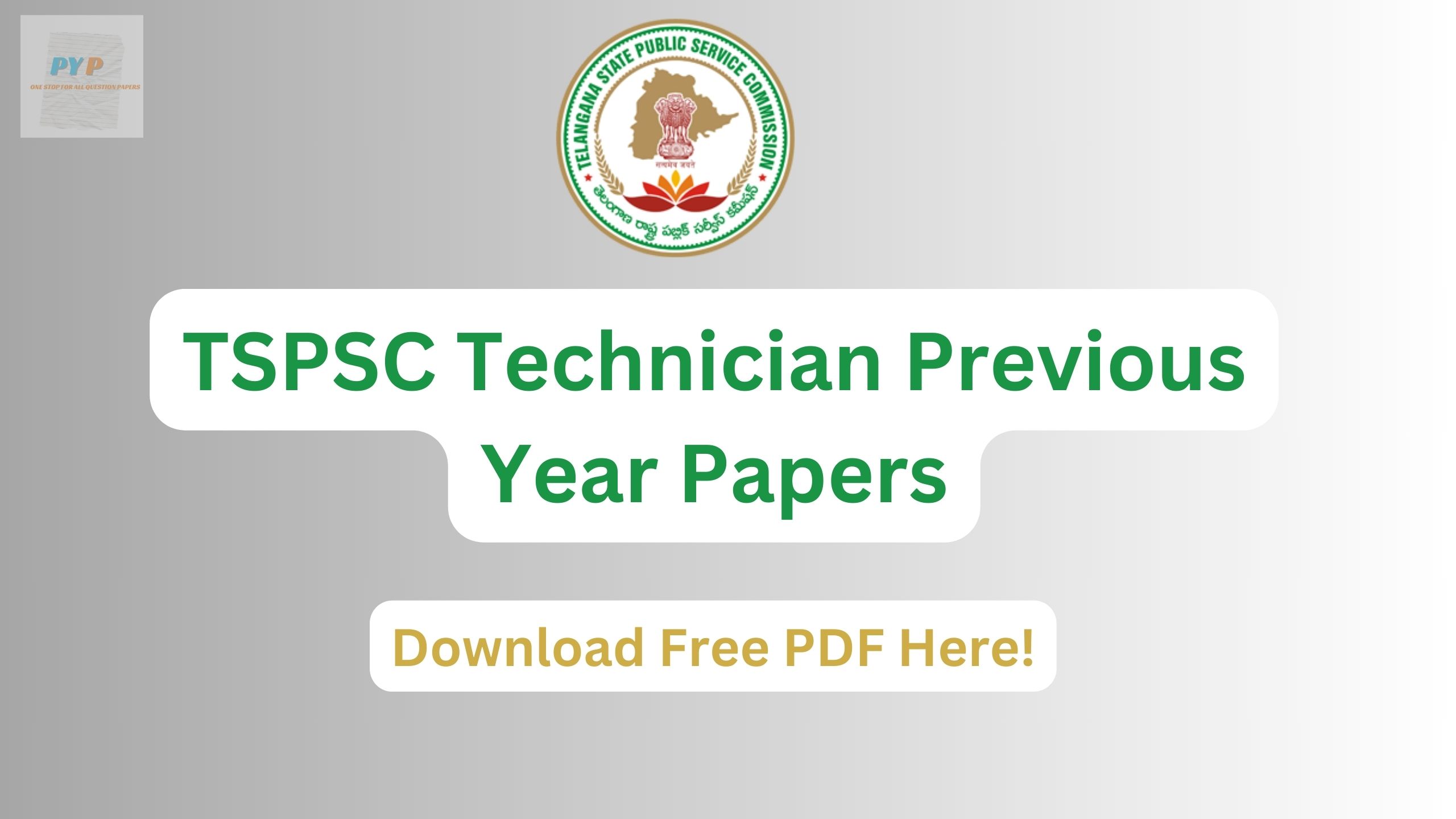 TSPSC Technician Previous Year Papers