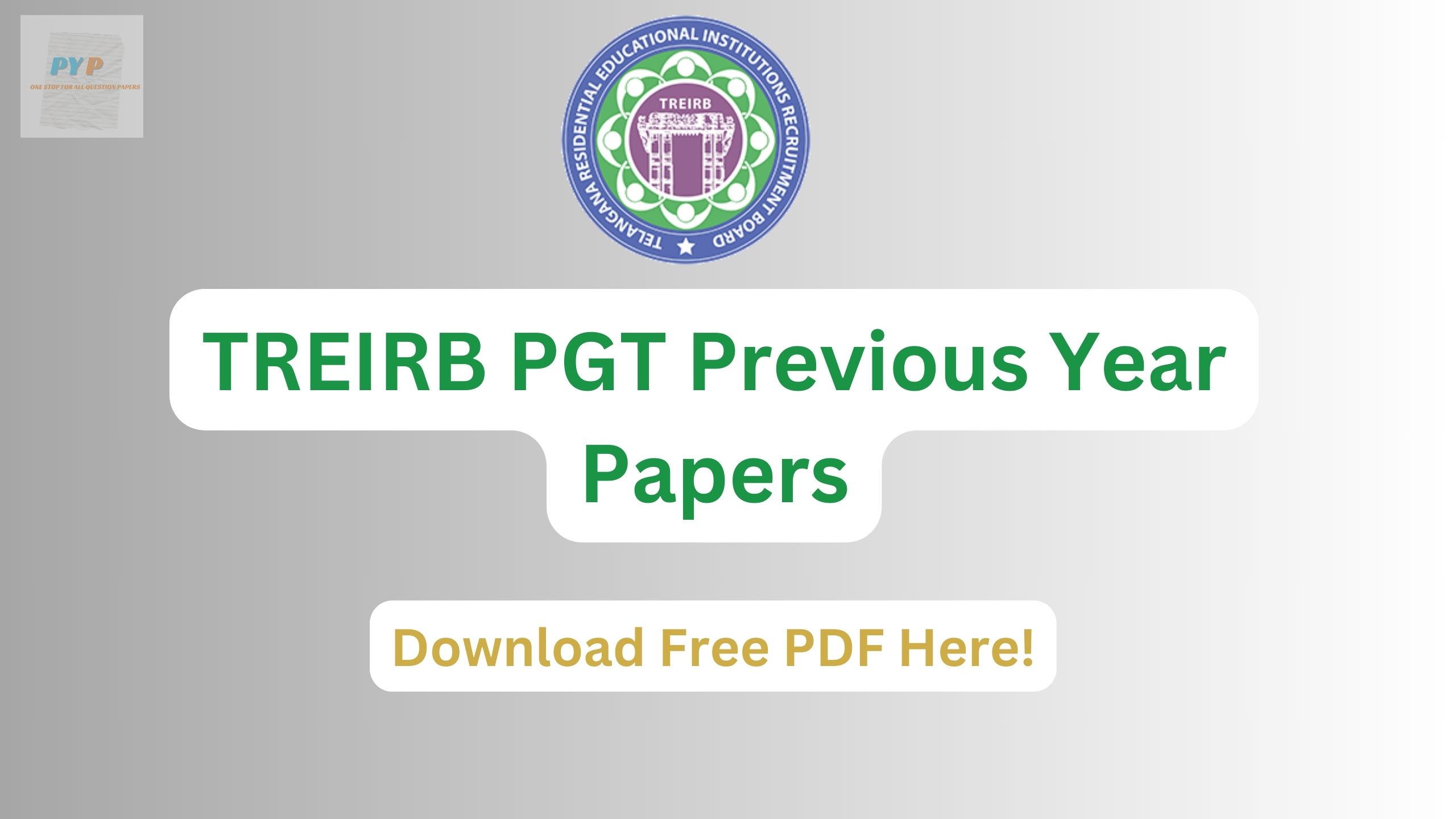 TREIRB PGT Previous Year Papers