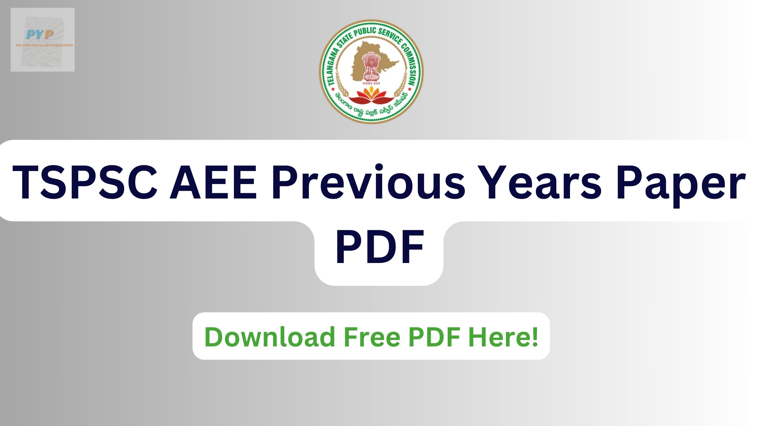 TSPSC AEE Previous Years Paper – Download 2023, 2015 Question Paper!