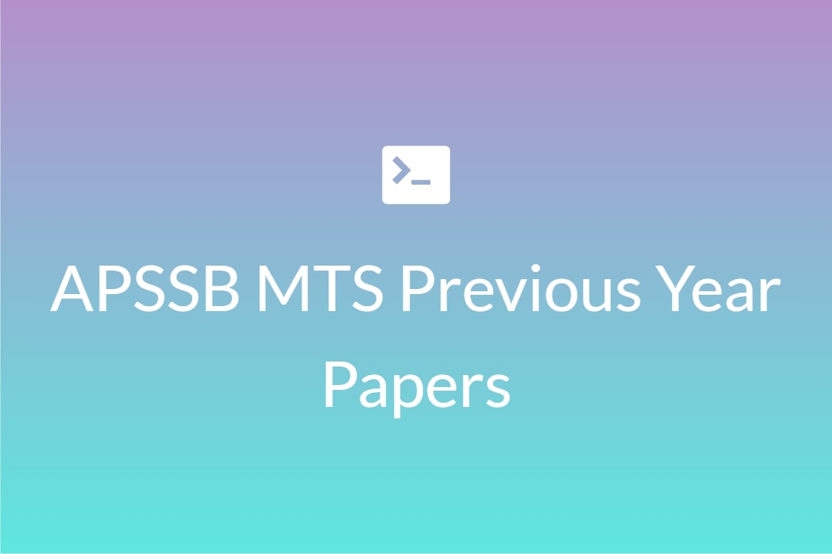 APSSB MTS Previous Year Papers