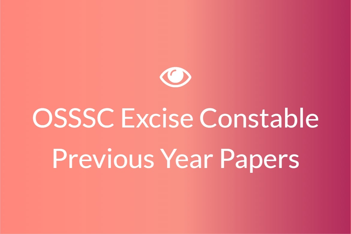 Odisha Excise Constable Previous Papers
