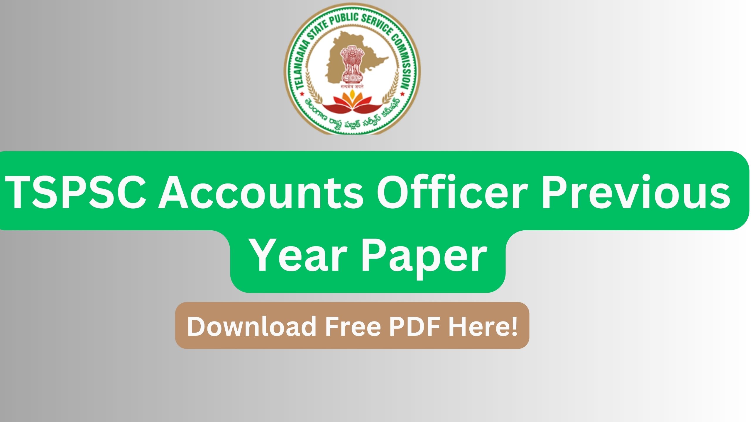 TSPSC Accounts Officer Previous Year Papers