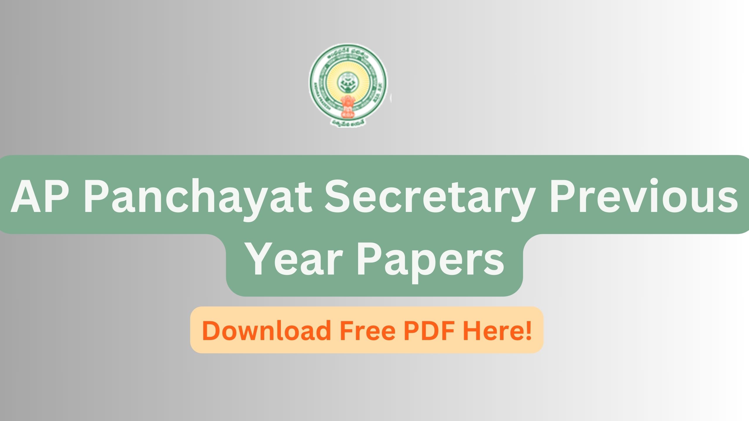 AP Panchayat Secretary Previous Year Papers