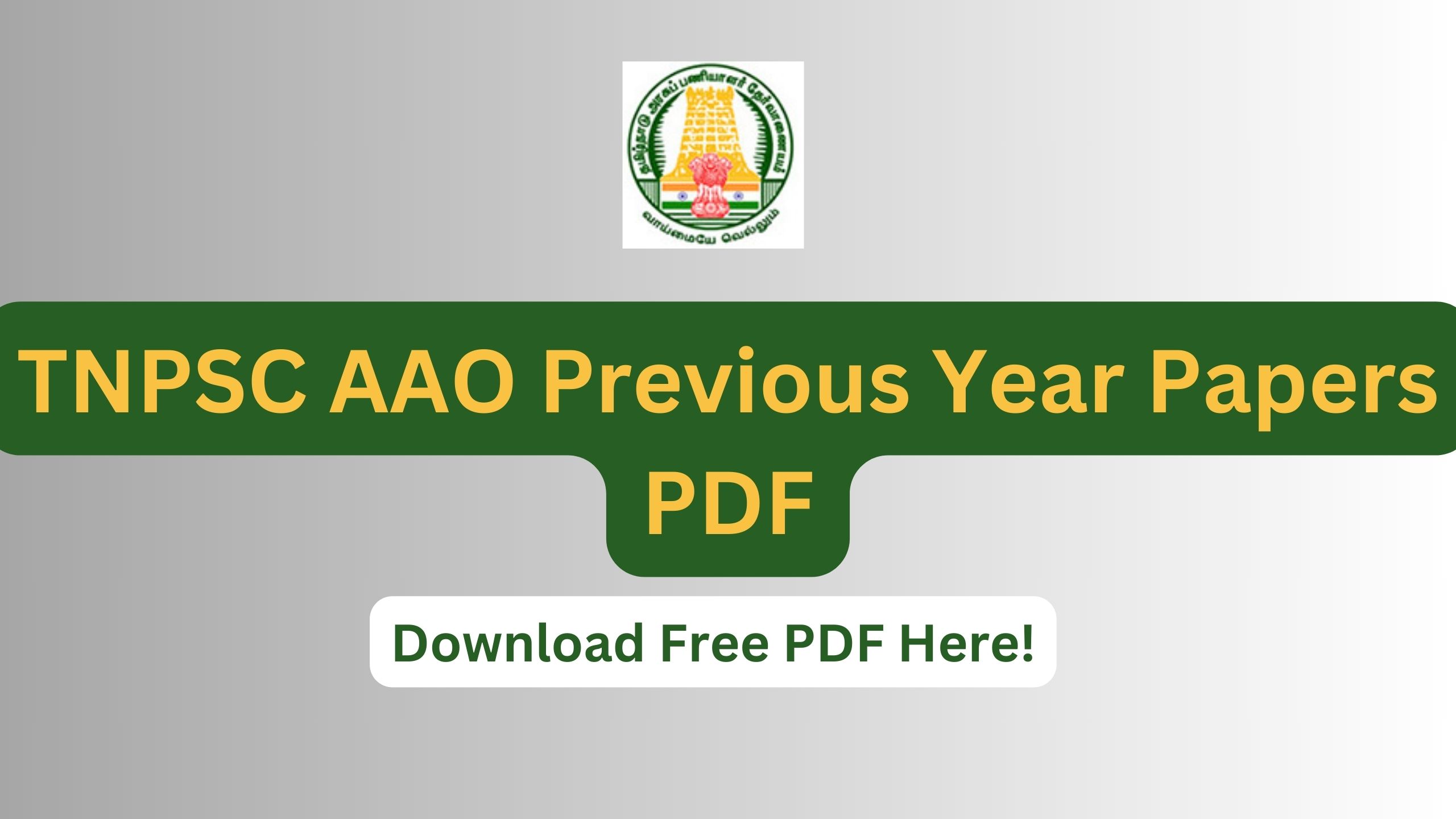TNPSC AAO Previous Year Papers PDF