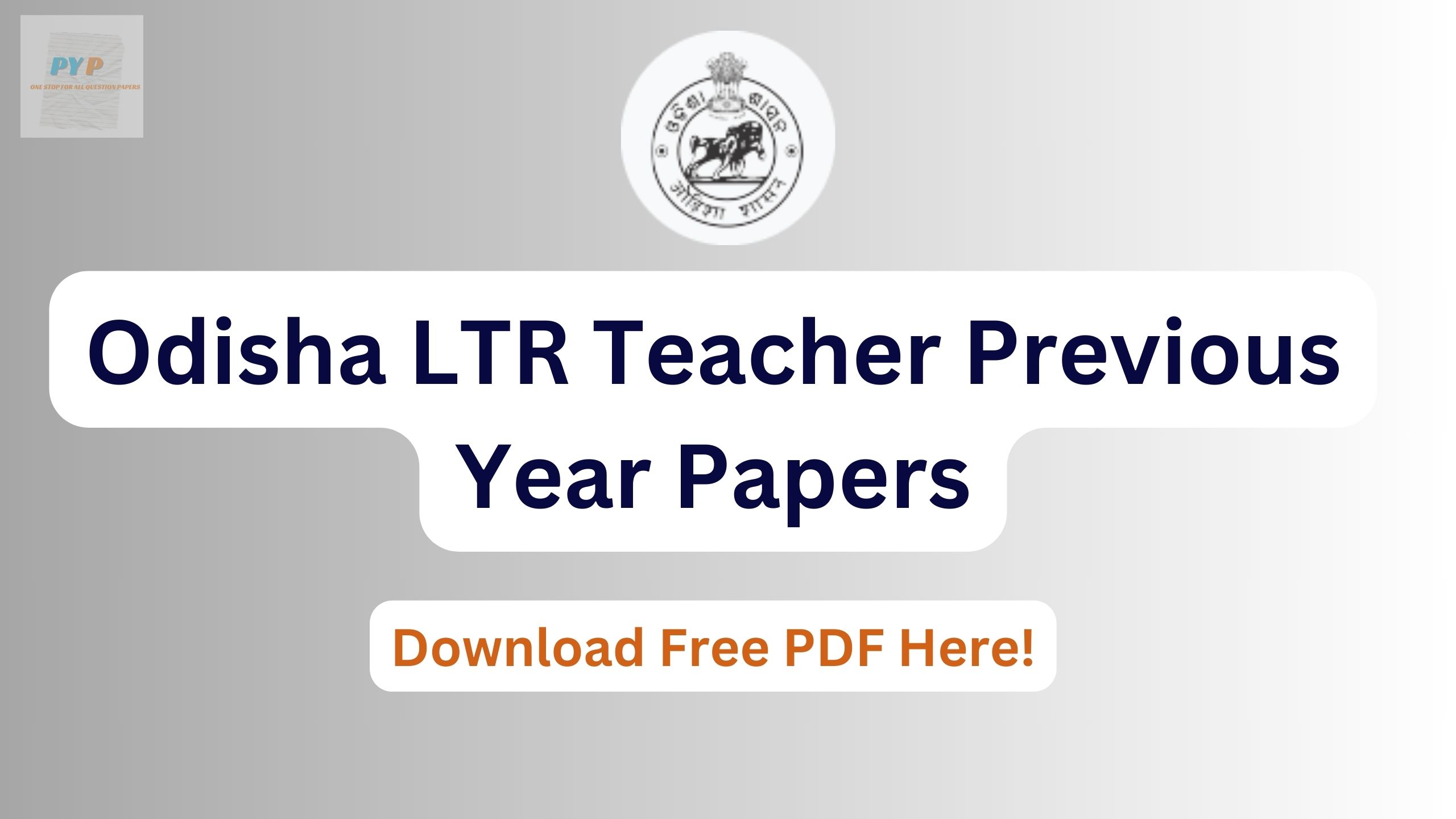 Odisha LTR Previous Year Paper